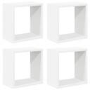  Vegghyller kubeformet 4 stk hvit 26x15x26 cm