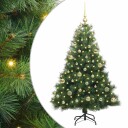  Kunstig juletre med 150 LED med stativ grønn 150 cm PE og PVC