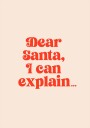 Dear Santa I can Explain Poster Plakat / 21x30cm