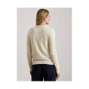 Lauren Ralph Lauren Belting-Motif V-Neck Cardigan - Cream - S