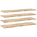 vidaXL Flytende hyller 4 stk 160x40x2 cm ubehandlet heltre akasie