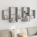  Vegghylle betonggrå 159x18x65 cm konstruert tre 8721158360779