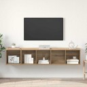  TV benk sett Veggmontert 2 pcs artisan eik 37 x 37 x 142.5 cm