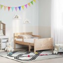  Sengestamme med madrass Brun 80 x 200 cm Massiv furu