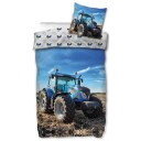 Licens Sengetøy Blå traktor 140x200 cm 100% bomull