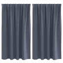 vidaXL Mørkleggende Gardiner med Ringer 2 pcs Antrasitt 140 x 140 cm