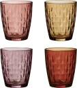 Aida  Mosaic vannglass 34 cl 4 stk shades of red