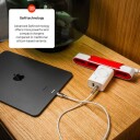 Fixed 33W MagFlip USB-C Lader for Apple Watch og USB-A - Hvit