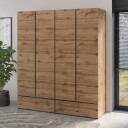 Garderobe Cross S 4 Dører med 2 Skuffer - Wotan eik