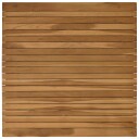 vidaXL Bordplate 80 x 80 x 3,5 cm Torget Massivt Teaktre Naturlig