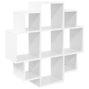 vidaXL Vegghylle Hvit 90 x 25 x 90 cm Konstruert tre