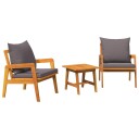  Bistrosett Brun 45 x 45 x 38cm Massivt akasietre