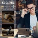 Xiaomi Redmi 13C 5G/Poco C65 Caseme 013 Series Lommebok-deksel Kaffe