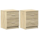  Nattbord 2 stk med 2 skuffer sonoma eik 40x36x50 cm