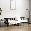 vidaXL Dagseng svart 80x200 cm heltre furu