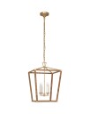 Darlana Wrapped Lantern Rattan / Antique Brass