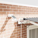  Automatisk uttrekkbar markise LED antrasitt og hvit 300x250 cm