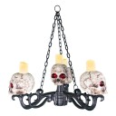LED Takkrone/Kandelaber med hodeskaller 2in1
