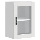  Veggmontert kjøkkenskap med glassdør Porto hvit 8721158423535
