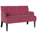  Chesterfield Benk Vinrød 112 x 65,5 x 75 cm Fløyel