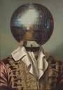 DiscoHead King  / Altered Collage Art Plakat Plakat / 100x150cm