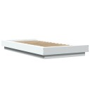  Sengeramme med LED-lys hvit 100x200 cm konstruert tre 8721102617508