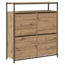  Skoskap med dør artisan eik 100 x 34 x 112 cm Konstruert tre