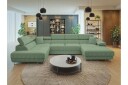 Gabina Sofa med Divan og Sjeselong 4 seter   Grønn