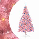  Kunstig Forhåndsopplyst Juletre med 300 LED Rosa 180 cm PVC