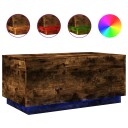  Salongbord med LED-lys røkt eik 90x50x40 cm 8721012466487