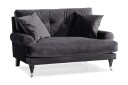 Andrew Loveseat Fløyel   Mørkegrå/Krom