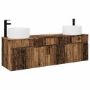vidaXL Baderomsskapsett 3 stk. Gammelt tre 49 x 44,5 x 66 cm