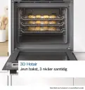 Bosch Serie 2 Elektrisk Stekeovn 71L Vifteaktivert Svart HBA571BB4