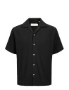Jack & Jones Jjecoba Stripe Resort Shirt Ss Sn Black XL