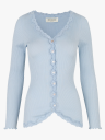 Rosemunde Babette Long Sleeve V-neck Lace Cardigan Blå XL