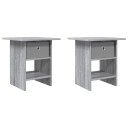  Nattbord 2 pcs Grå Sonoma 41 x 40 x 45 cm Konstruert tre