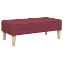  Benk Vinrød 113x57x39 cm Stoff