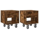  Nattbord 2 pcs Røkt eik 40,5 x 40 x 48 cm Konstruert tre
