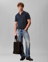 Calvin Klein Jeans Ss Open Collar Casual Pique Polo Navy M