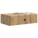 vidaXL Vegghengt Sidebord Artisan eik 59 x 34,5 x 17 cm Konstruert tre