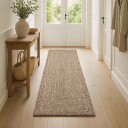  Teppe Naturlig og svart 80 x 150 cm Jute