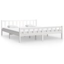 vidaXL Sengeramme hvit heltre 160x200 cm