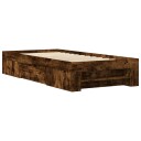  Sengeramme uten madrass røkt eik 100x200 cm konstruert tre 8721102854934