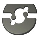 Metalwo Rosett m/cut, 18 mm, alu natur