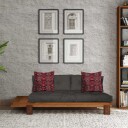 Fynros 2 seters Sovesofa   Natur/Antrasitt