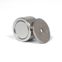 SuperMagneter Neodym-Magnet Ø 20 X 13 Mm Med M5 Gjenge   Løftekapasitet 13 Kg