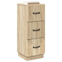 vidaXL Skuffeskap Sonoma eik 33 x 34,5 x 87 cm Konstruert tre