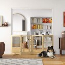 Northio Sammenleggbar Hundeport 4 Stk 220X91 cm