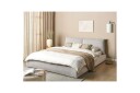 Dubbelsäng Beliani Vinay med lamellram Beige, 160x200 cm Ljusbeige 180x200 -