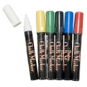 Blackboard Chalk Marker Standard rund spiss, 6 stk.
